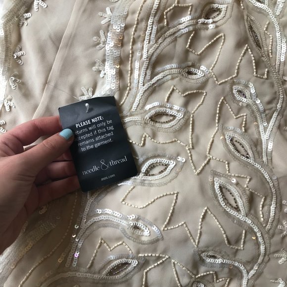 Needle & Thread Embellished Champagne Maxi Dress - Picture 4 of 5